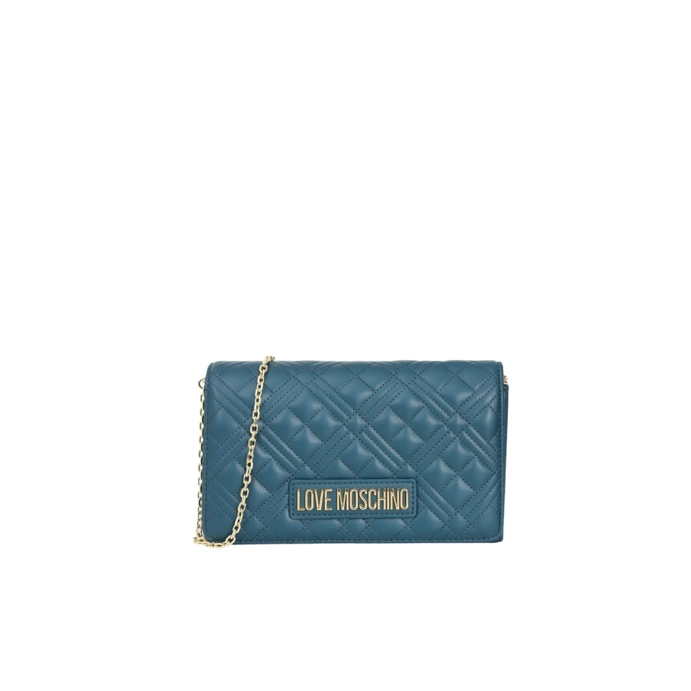 Love Moschino Gewatteerde schoudertas voor vrouwen Green Dames
