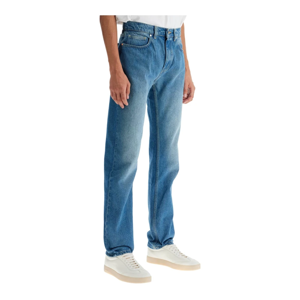 Casablanca Tennis Club Straight Leg Jeans Blue Heren