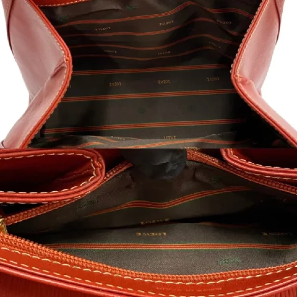 Loewe Pre-owned Leather shoulder-bags Orange Dames