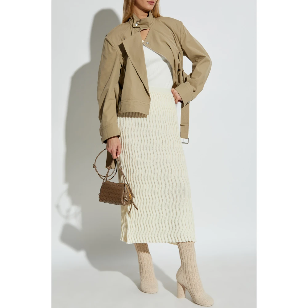 Bottega Veneta Jas met opstaande kraag Beige Dames