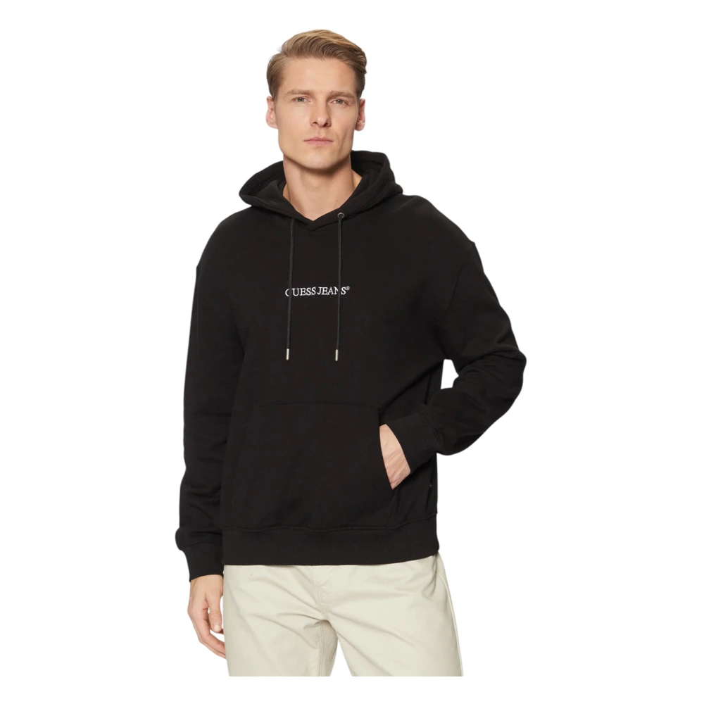 Guess Heren Hoodies Regular Fit Katoen Black Heren