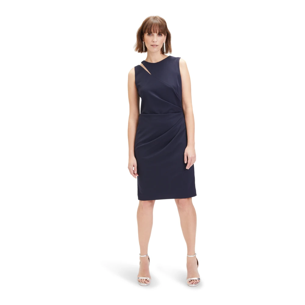 Vera Mont Mesh Inzet Cocktailjurk met Cut-Outs Blue Dames