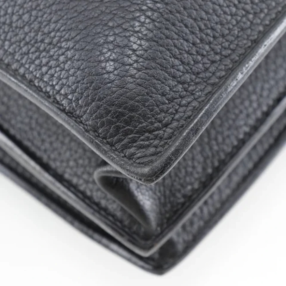 Hermès Vintage Pre-owned Leather briefcases Black Heren
