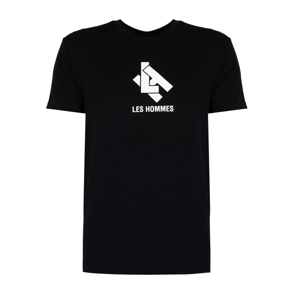 Les Hommes Elegante Ronde Hals T-Shirt Black Heren
