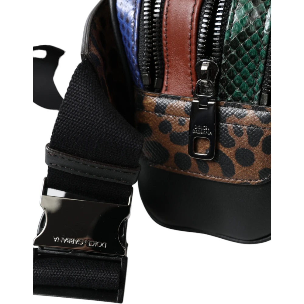 Dolce & Gabbana Exotische Luipaardleren Heuptas Black Dames
