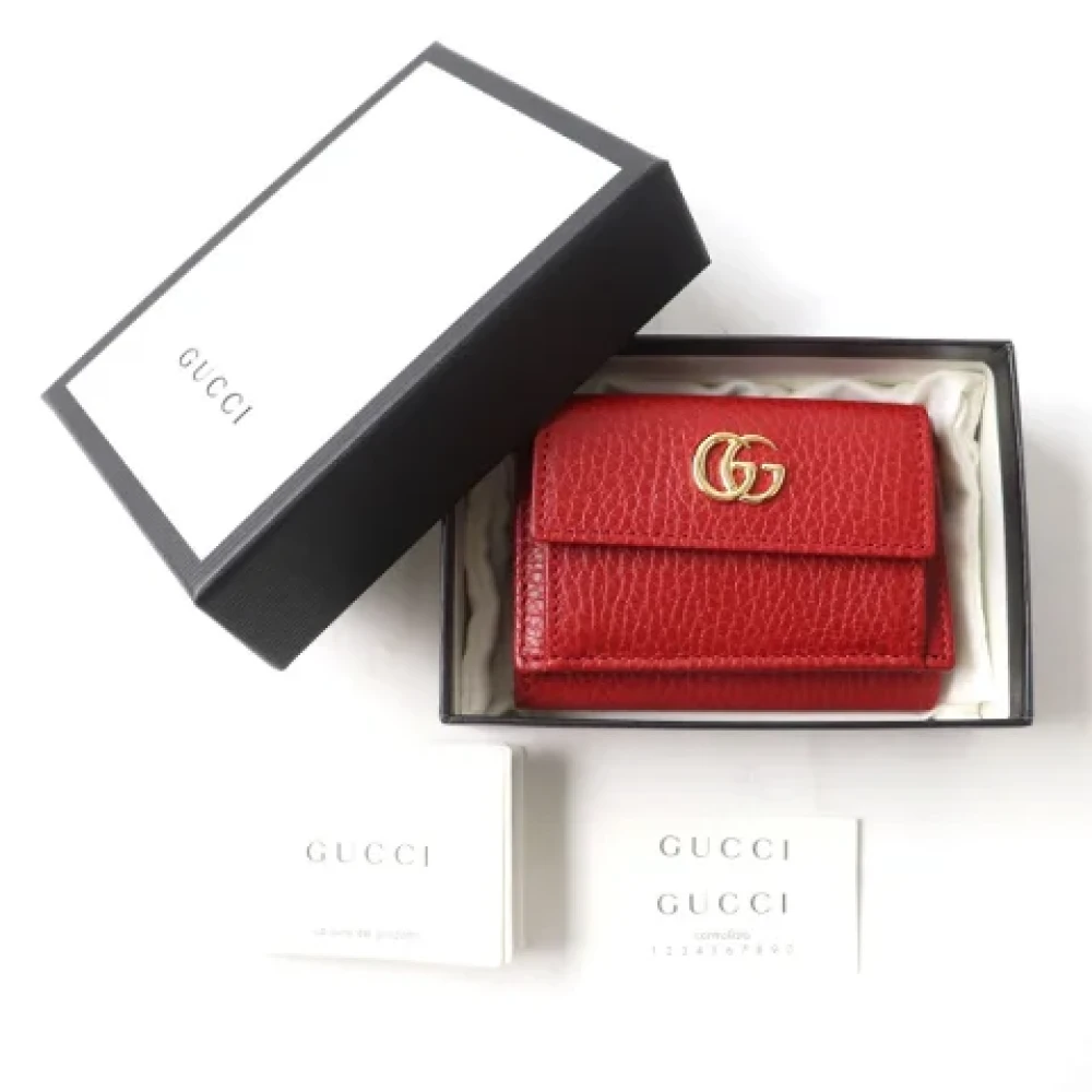Gucci Vintage Pre-owned Leather wallets Red Dames