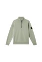 sweat-a-demi-zip-en-coton-vert