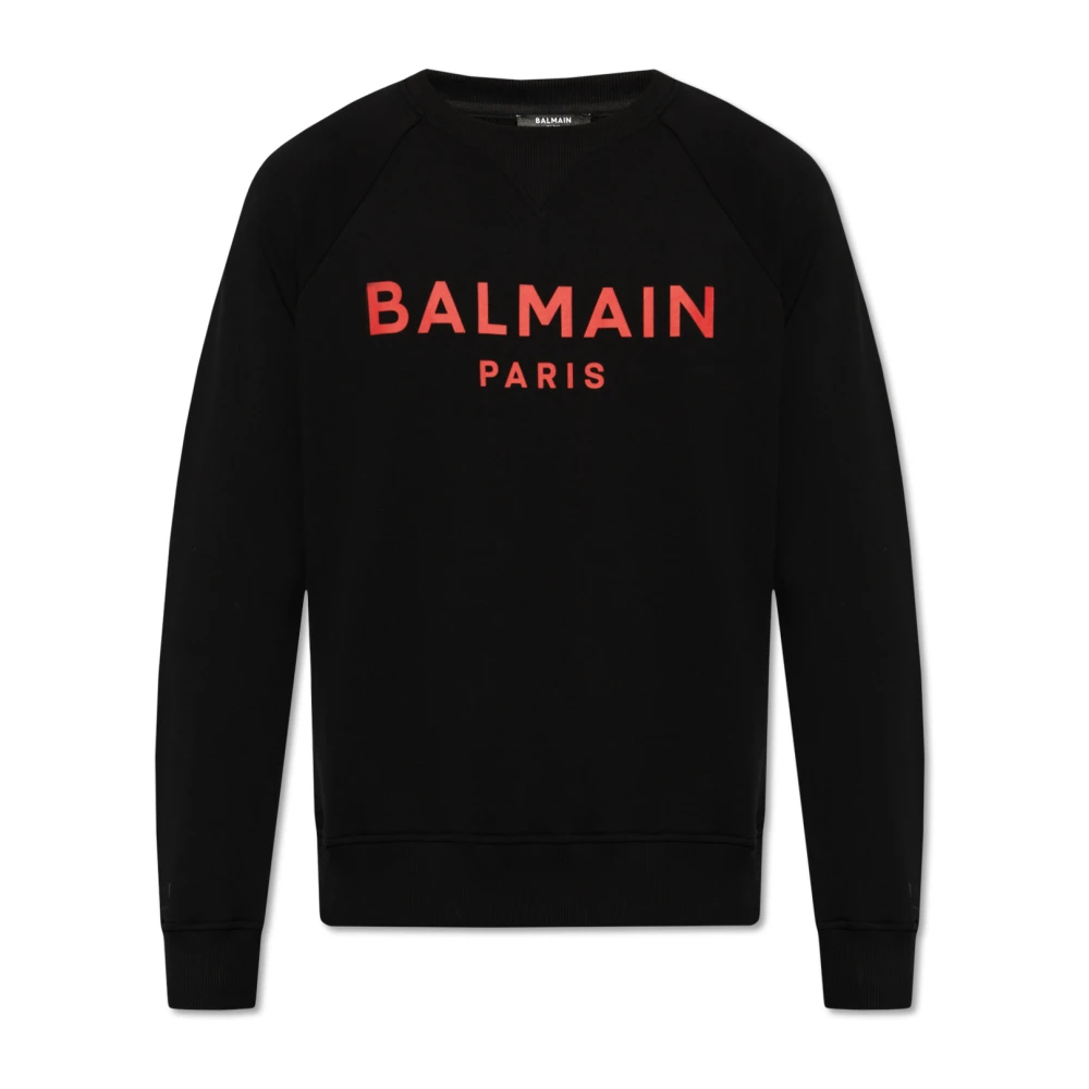 Balmain Sweatshirt met logo print Black Heren