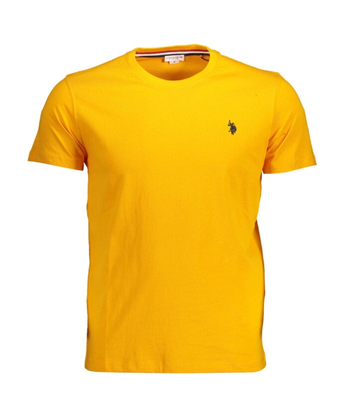 yellow-mens-cotton-logo-t-shirt