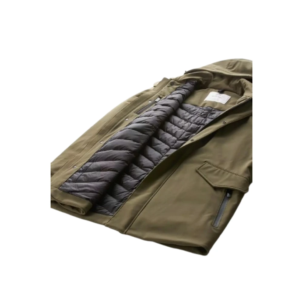 Woolrich Barrow Mac Soft Shell Coat Green Heren
