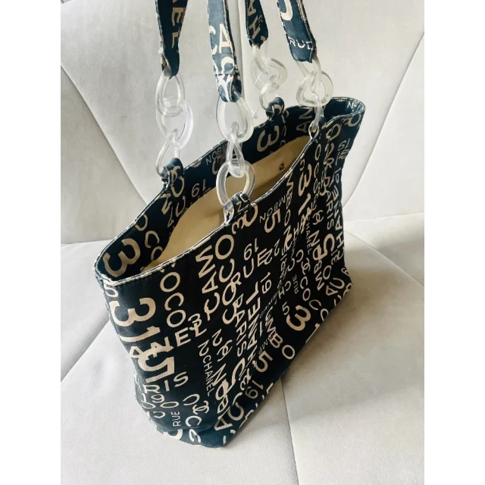 Chanel Vintage Pre-owned Canvas chanel-bags Black Dames