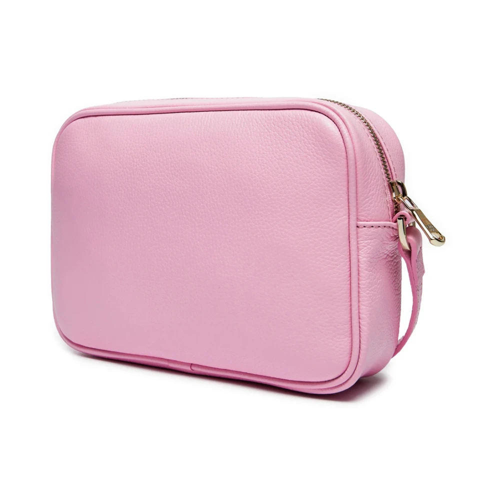 PATRIZIA PEPE Roze leren crossbody tas gehamerd Pink Dames