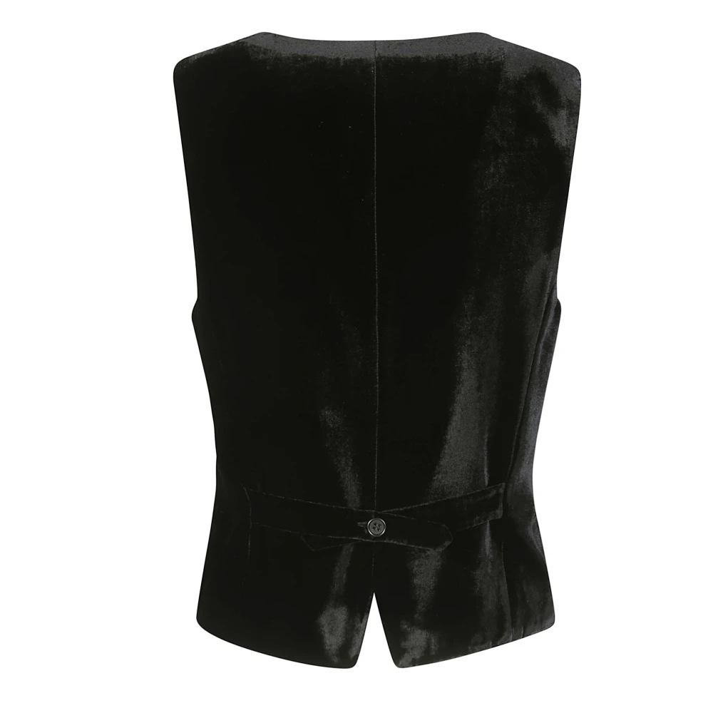 P.a.r.o.s.h. Fluwelen vest voor gelaagde stijl Black Dames