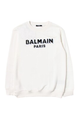 pull-blanc-velours-logo-manches-longues