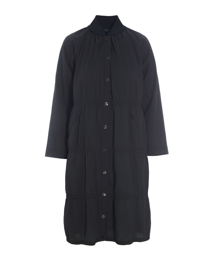 black-seersucker-dress-with-sporty-twist