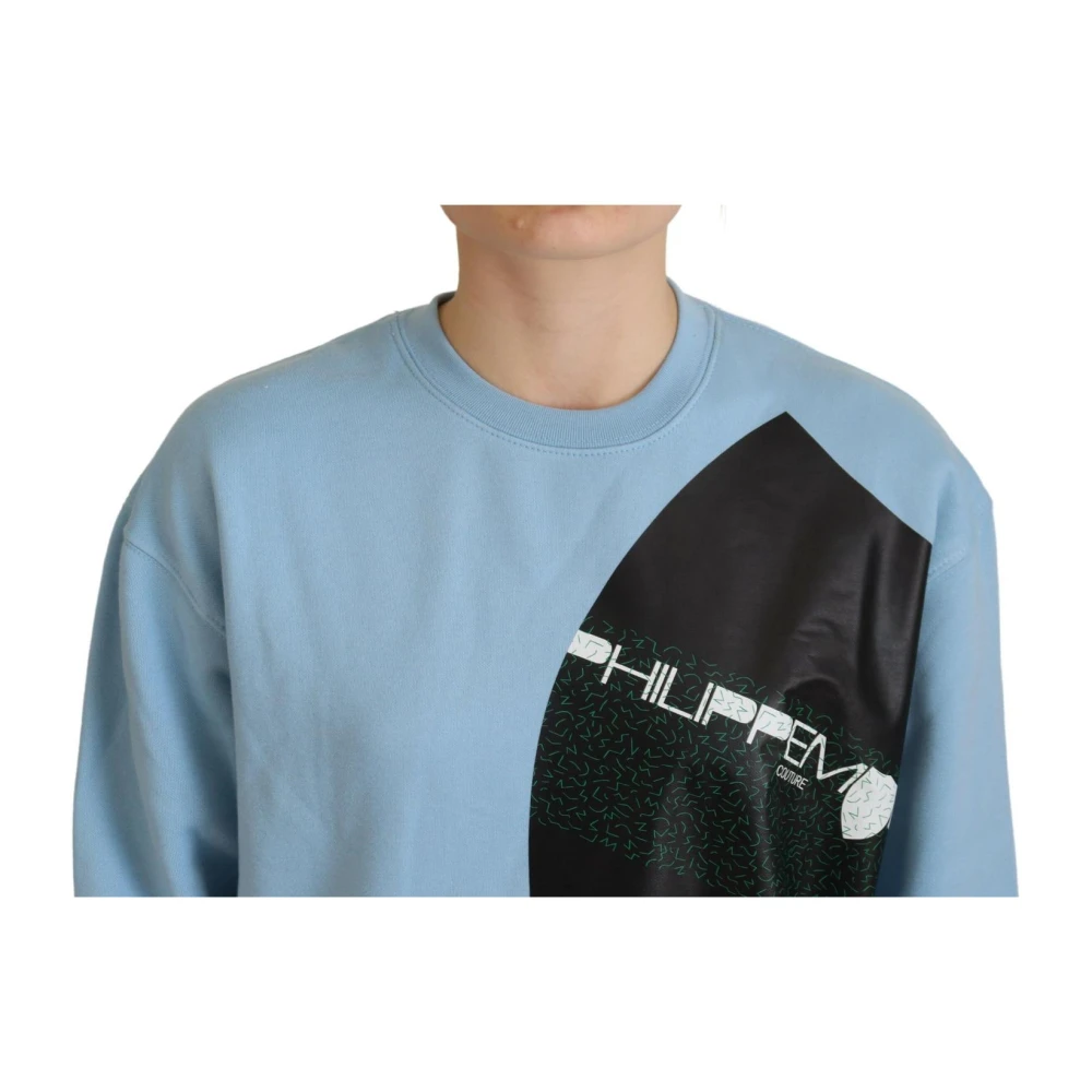 Philippe Model Blauwe Logo Bedrukte Trui met Lange Mouwen Blue Dames