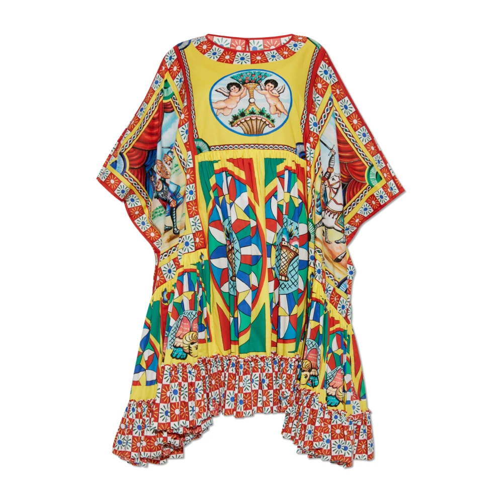 Oversize kjole med print