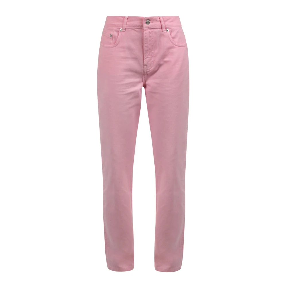Moschino Denim broek met hartvormige zak Pink Dames