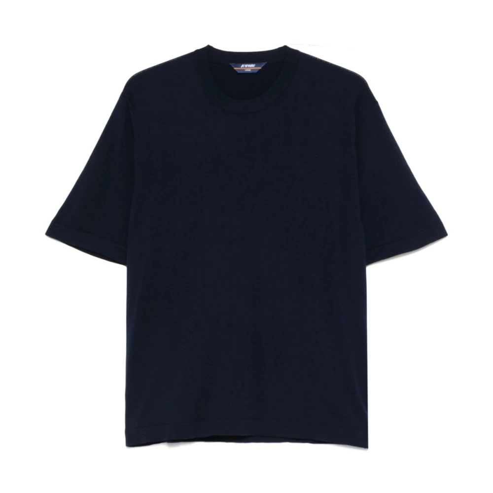 K-Way Men's Blue Crew Neck T-Shirts And Polos