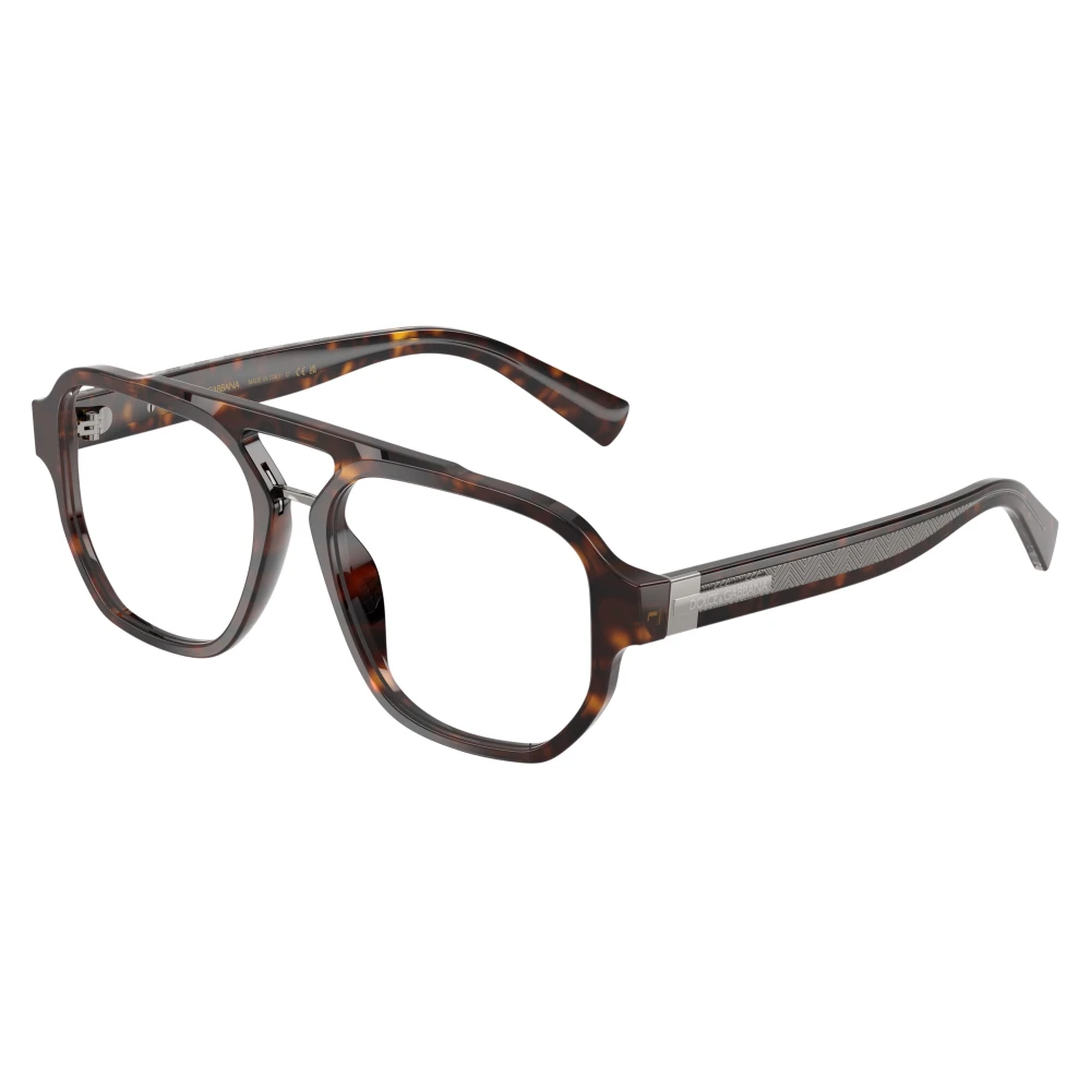 Dolce & Gabbana Dg3447 502 Man Optical Frames Acetate Turtle Transparent Pilot Normal - Image 2