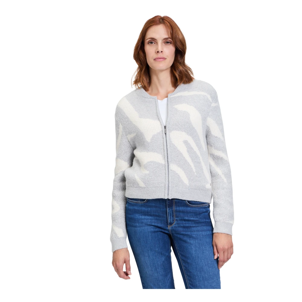 Betty & Co Gebreid Vest met Rits Gray Dames