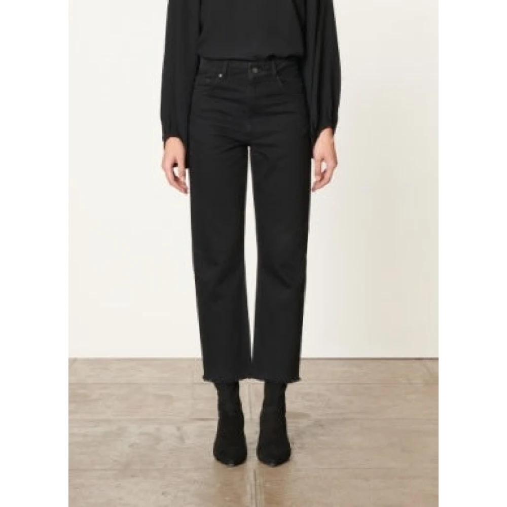 Vanessa Bruno Frayed Enkel Biarritz Jeans Black Dames