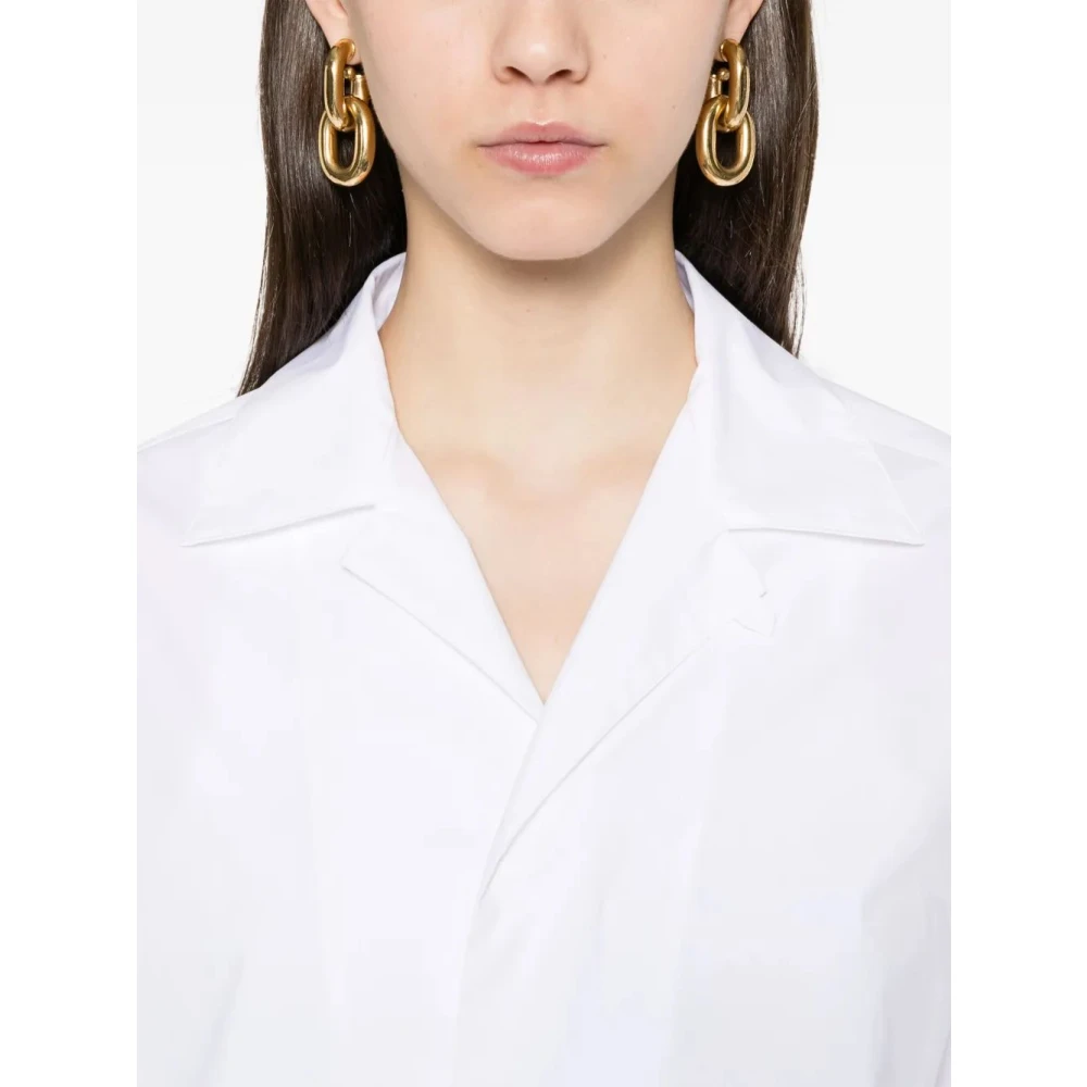Darkpark Popeline Tuniek Stijl Shirt White Dames