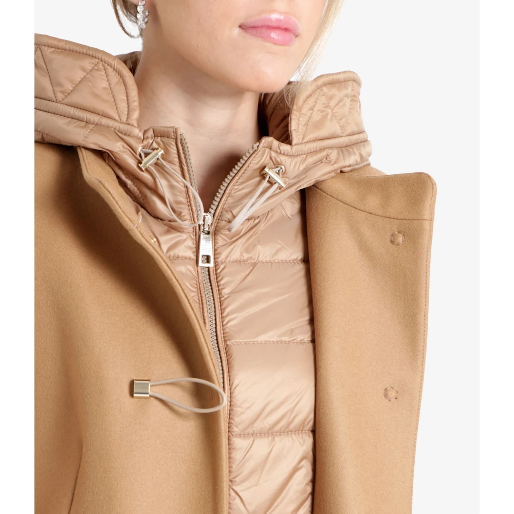 Fay Gewatteerde Kamelenjas met Toggle Sluiting Brown Dames