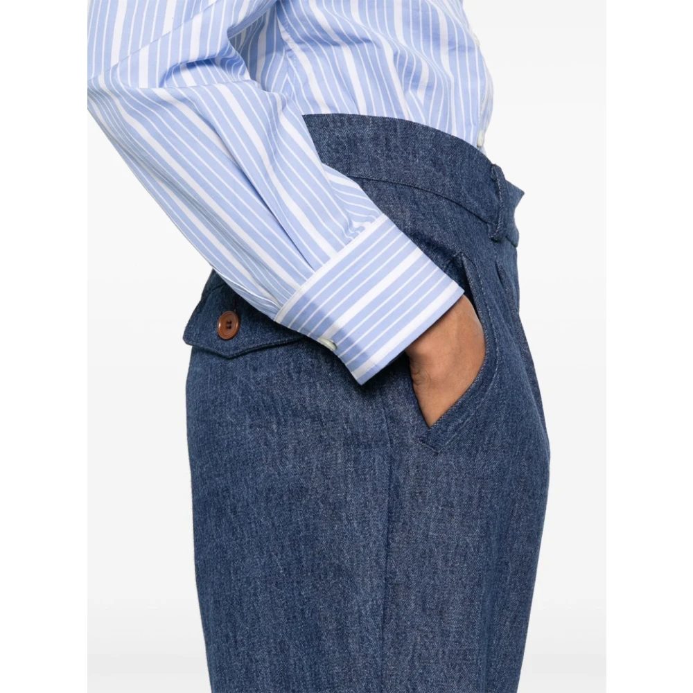 Jejia Denim Broek met Verborgen Voorsluiting Blue Dames