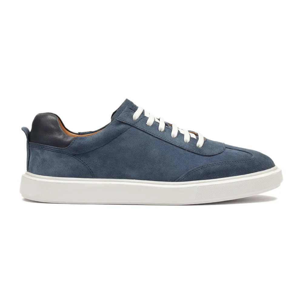 Kazar Marineblauwe suède sneakers met witte zool Heren Schoenen