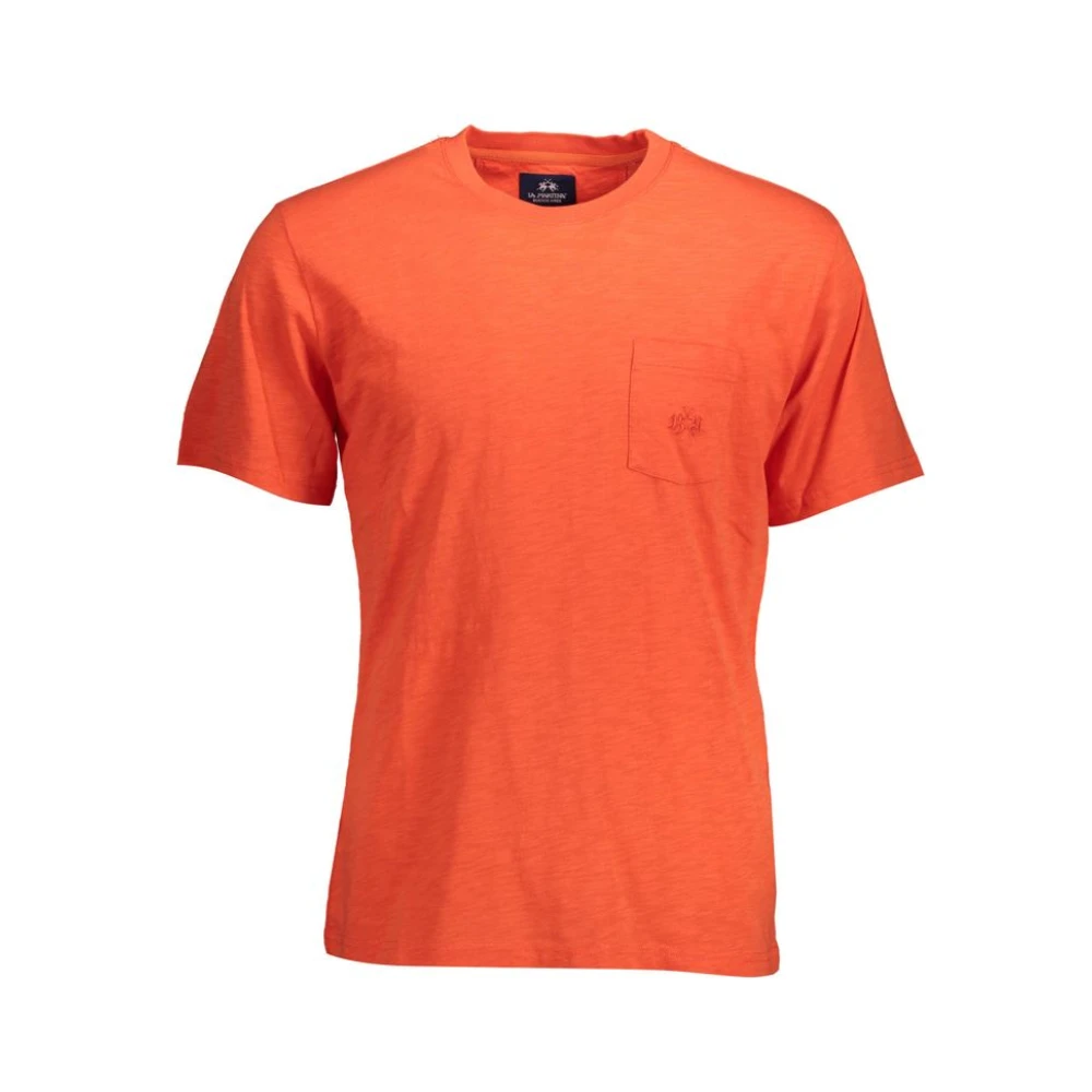 La Martina , T-Shirts, Male, Red, L, Cotton T-Shirt