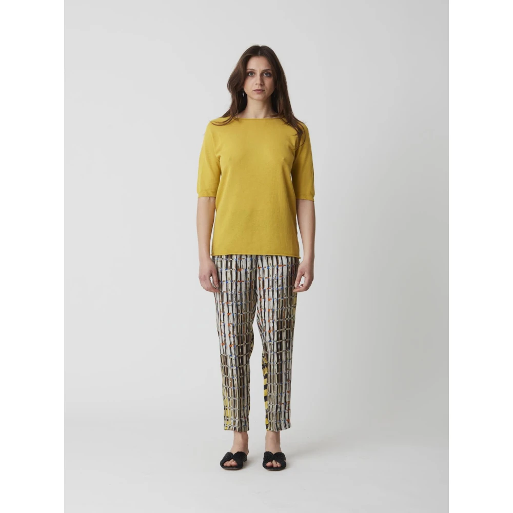 Alpha Studio Dames Ronde Hals T-Shirt Yellow Dames