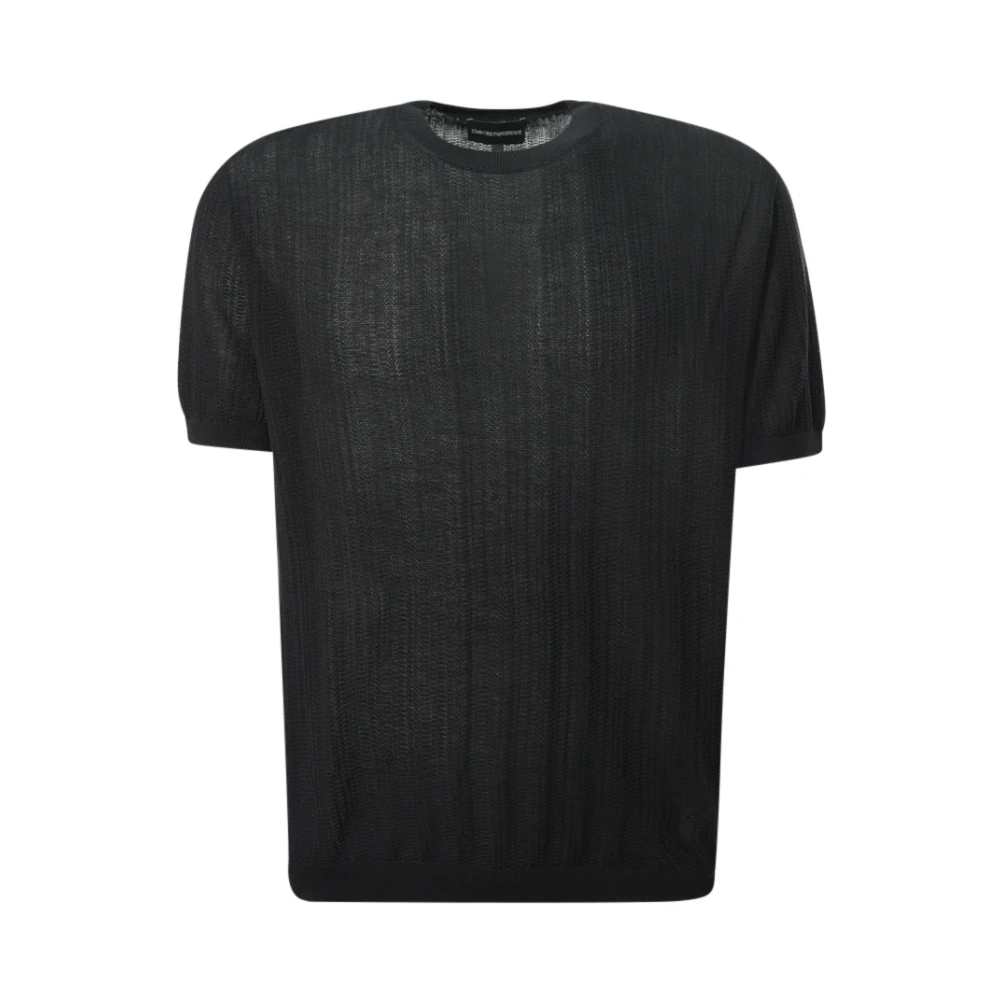 Emporio Armani Mannelijk Zwart Truien & Vesten Heren, L, Katoen, Sweaters