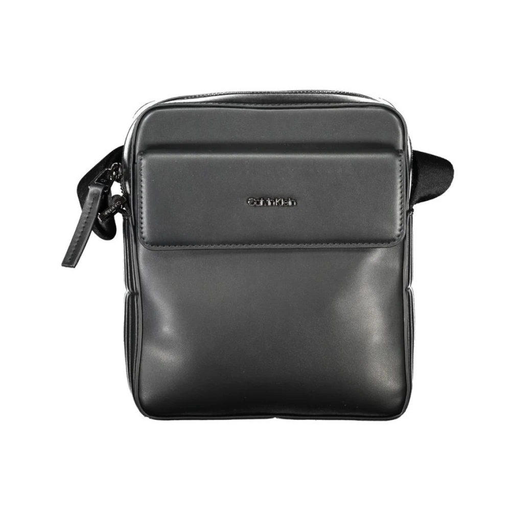 Calvin Klein Men's Black Messenger Bags, One Size, Polyester Shoulder Bag