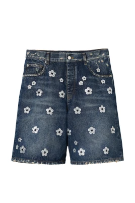 Sequin Daisy Wide Leg Shorts