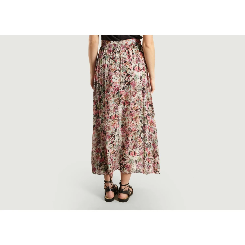 IRO Bloemen Asymmetrische Rok Multicolor Dames