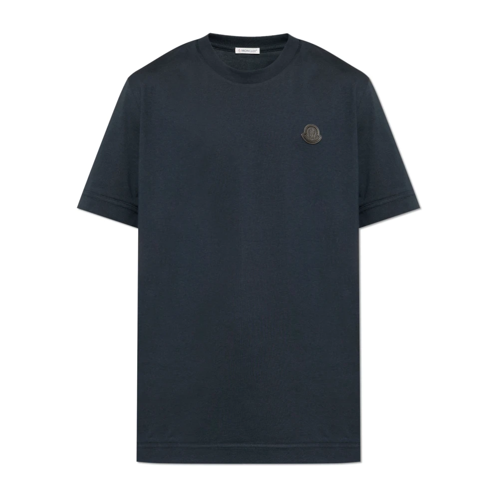 Moncler - Tops > T-Shirts - Blue - Moncler - Modalova