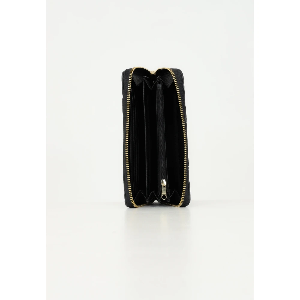 Armani Exchange Zwarte Damesportemonnee Monogram Rits Black Dames