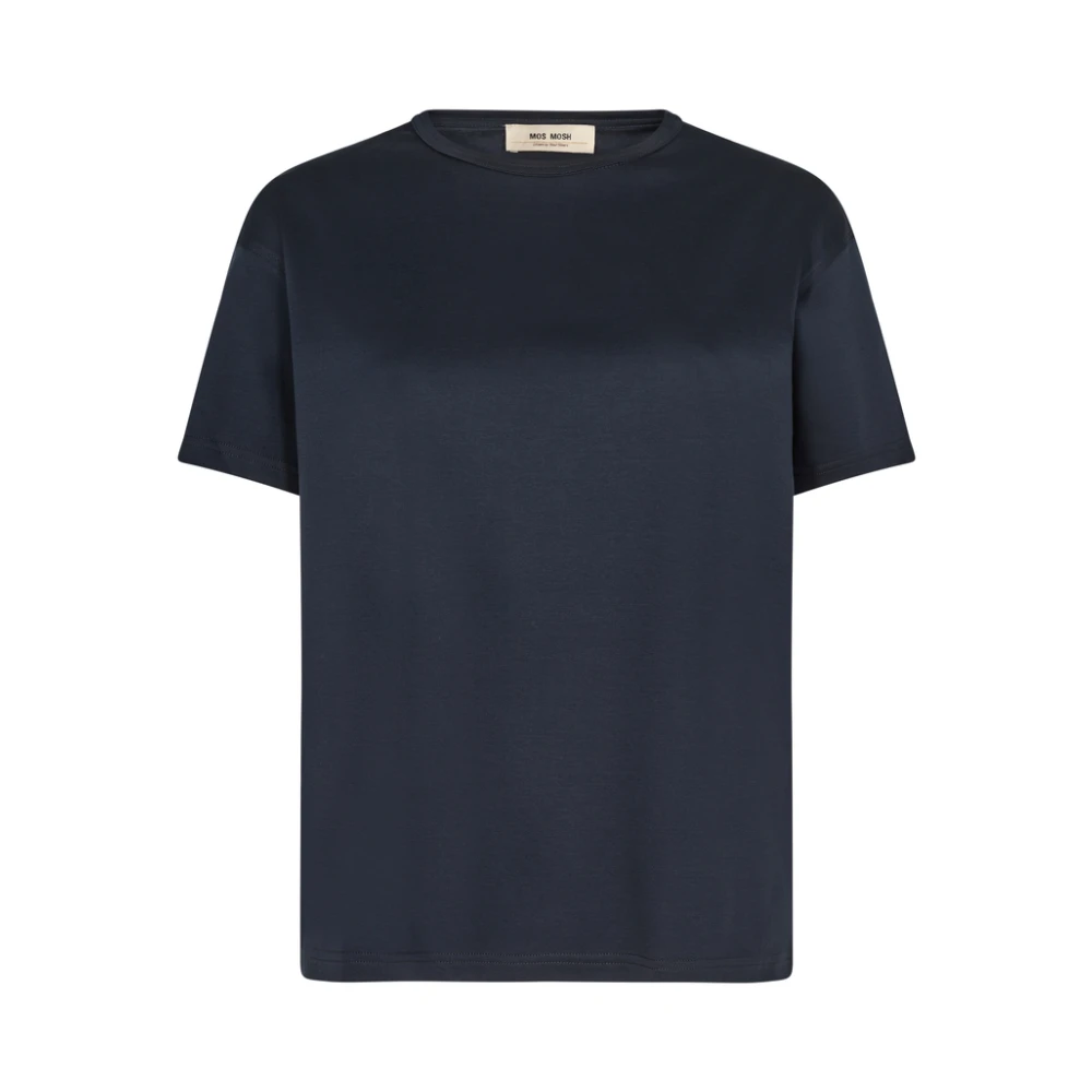 MOS MOSH Navy Blauw T-shirt Hoogwaardige stof Blue Dames