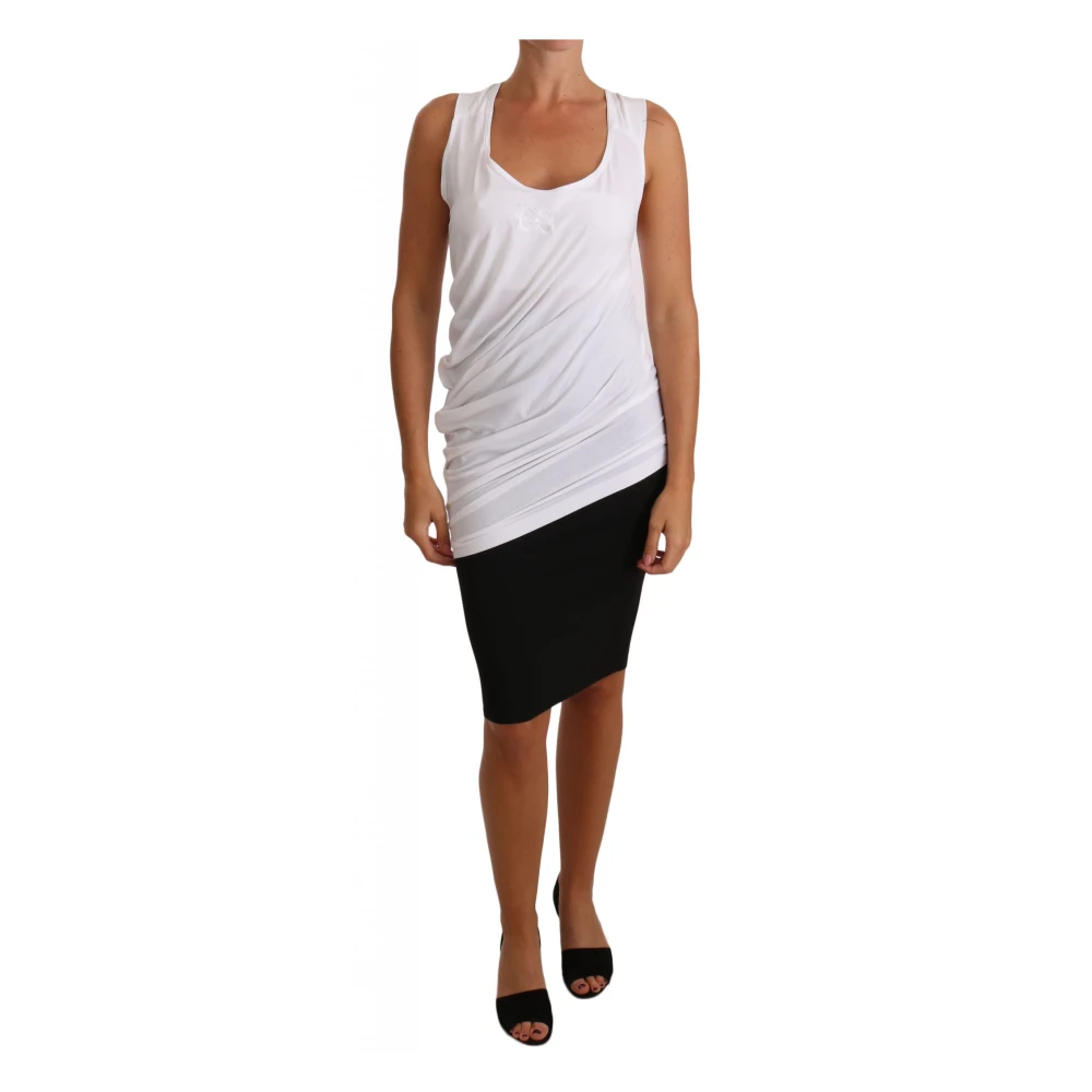 Roberto Cavalli Tie-Back Tank Top White Dames