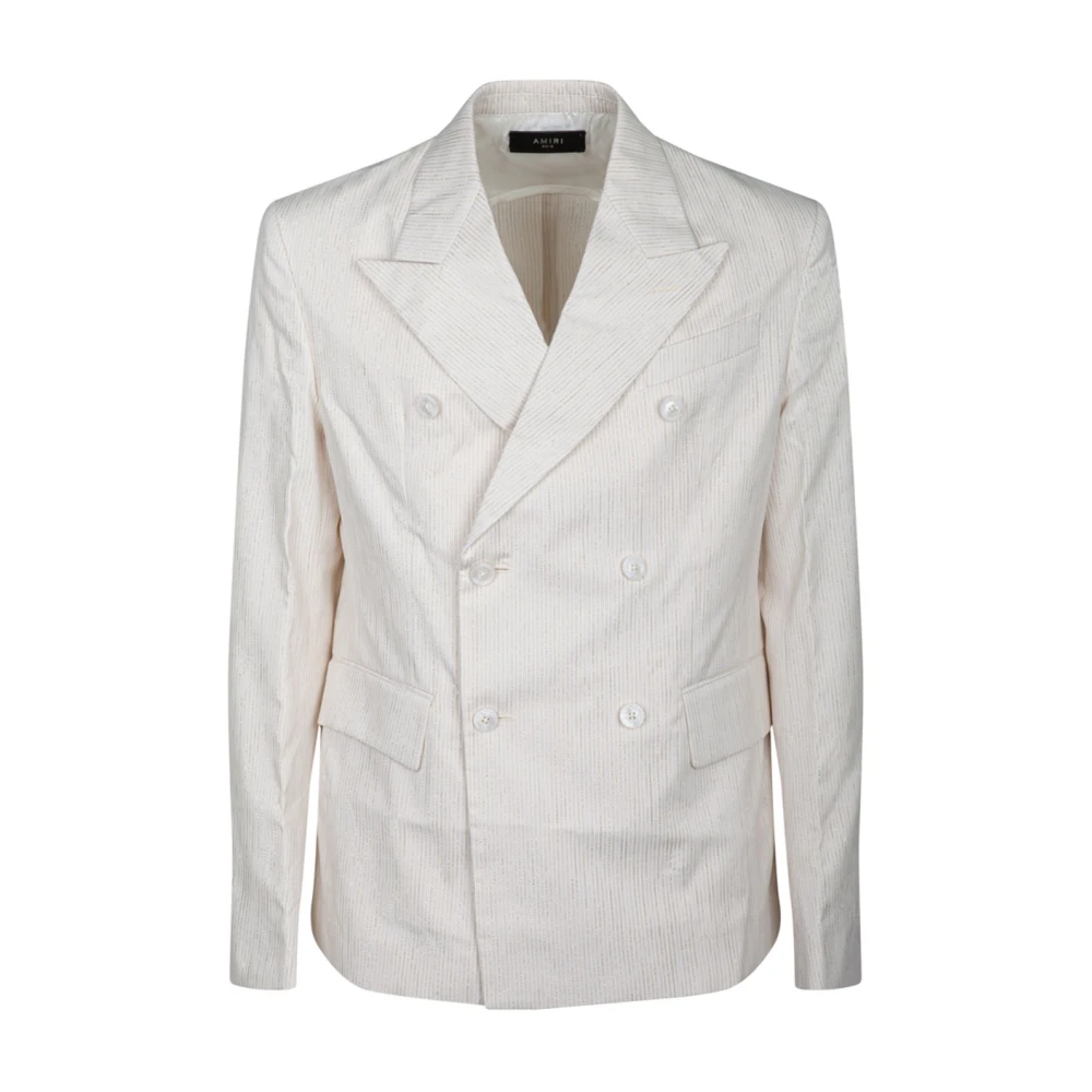 Amiri Beige Striped Summer Blazer - Male - Blazers - L - Jackets