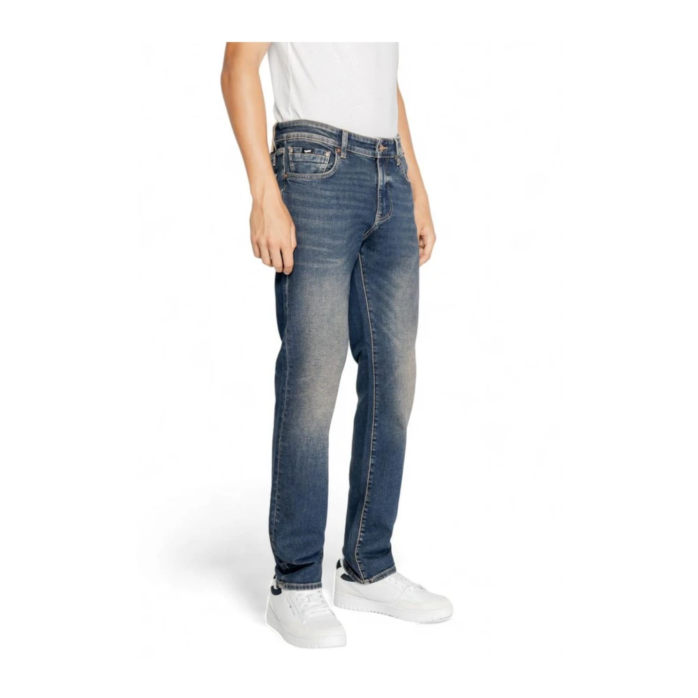 GAS Blauwe Katoen Elastaan Blend Heren Jeans Blue Heren