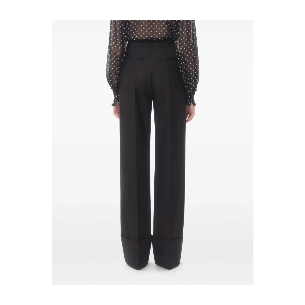 Valentino Zwarte rechte broek Black Dames