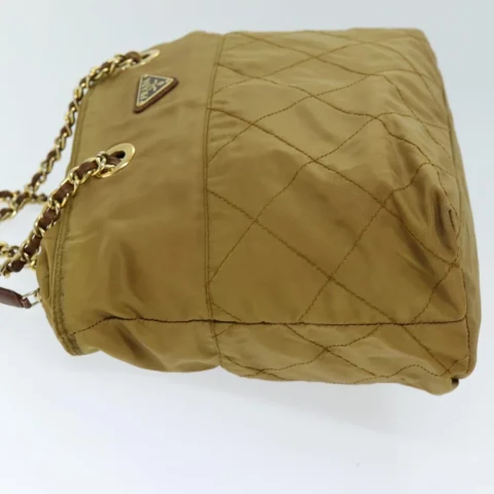 Prada Vintage Pre-owned Fabric prada-bags Beige Dames