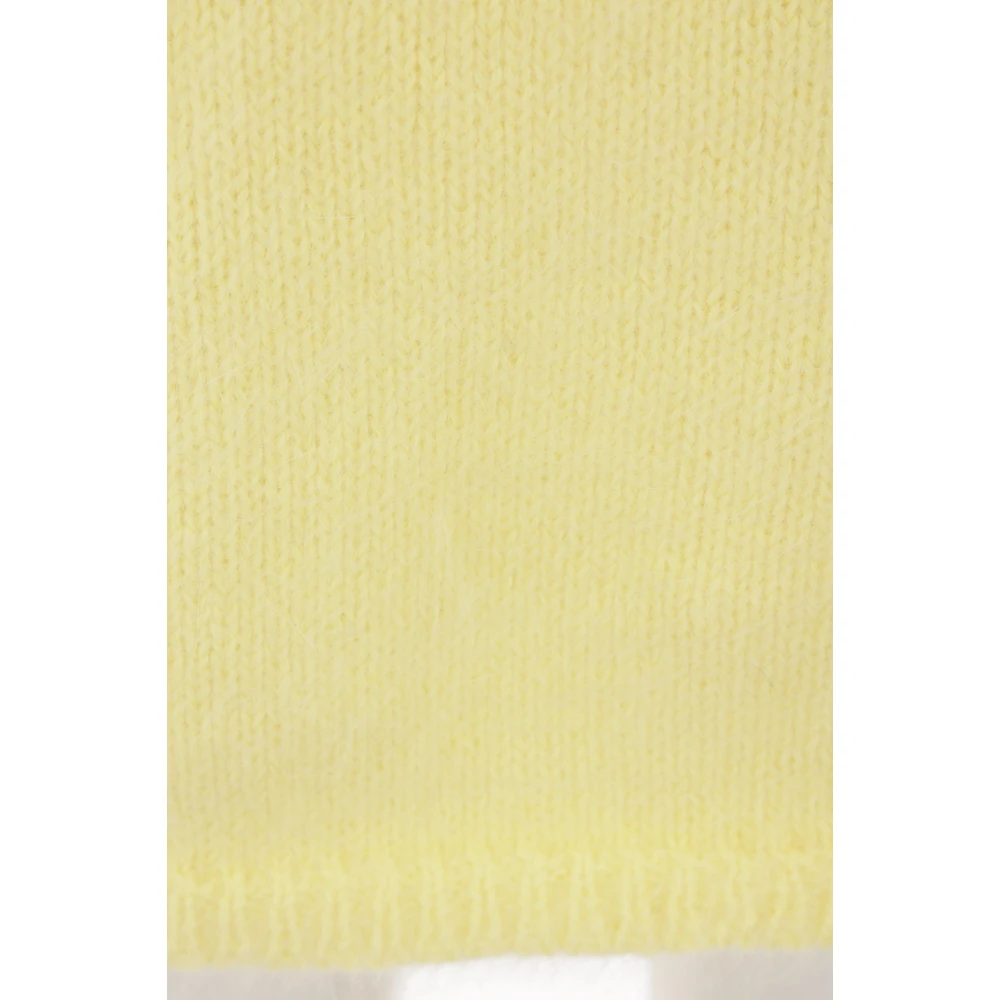 Blumarine Hart Uitgesneden Gebreide Jurk Yellow Dames
