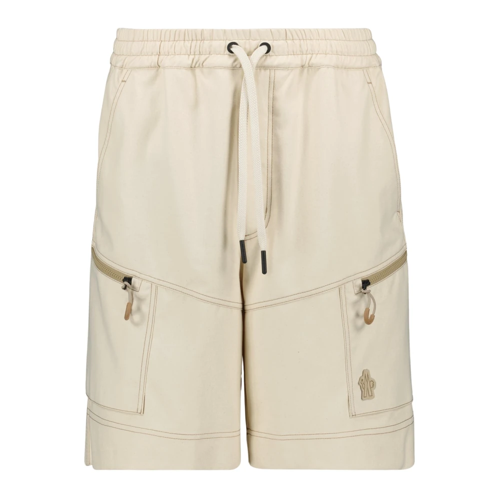 Moncler Beige Casual Shorts, Male, S, Cargo Shorts Spring-Summer 2025