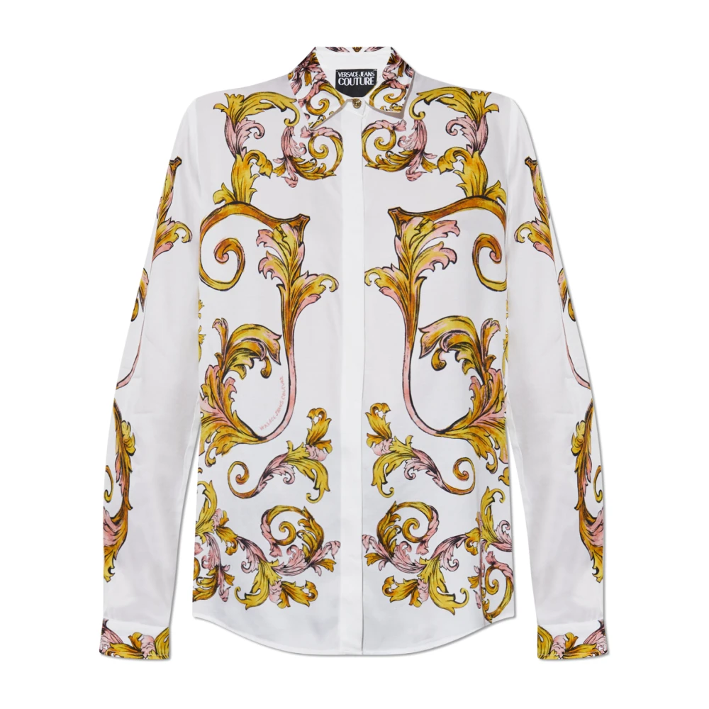 Versace Jeans Couture Donna Bianco - Camicia Con Stampa Barocco - Blouses & Shirts - S