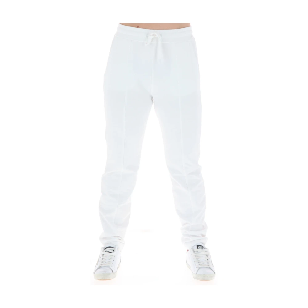 Love Moschino Witte bedrukte vetersbroek White Dames