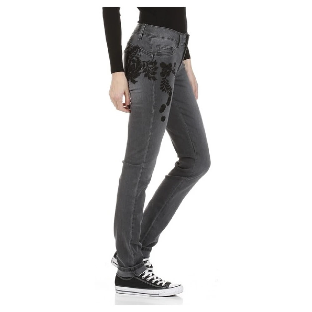 Liu Jo Magnetische Grijze Slim Fit Push Up Jeans Gray Dames