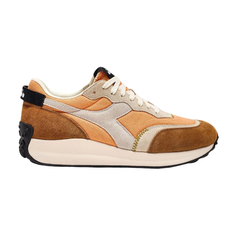 Diadora Men's Brown Sneakers, 11 Uk, Retro Running Shoes Suede